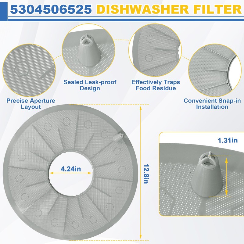 ulapithi 5304506525 Dishwasher Filter Compatible with Frigidaire Dishwasher