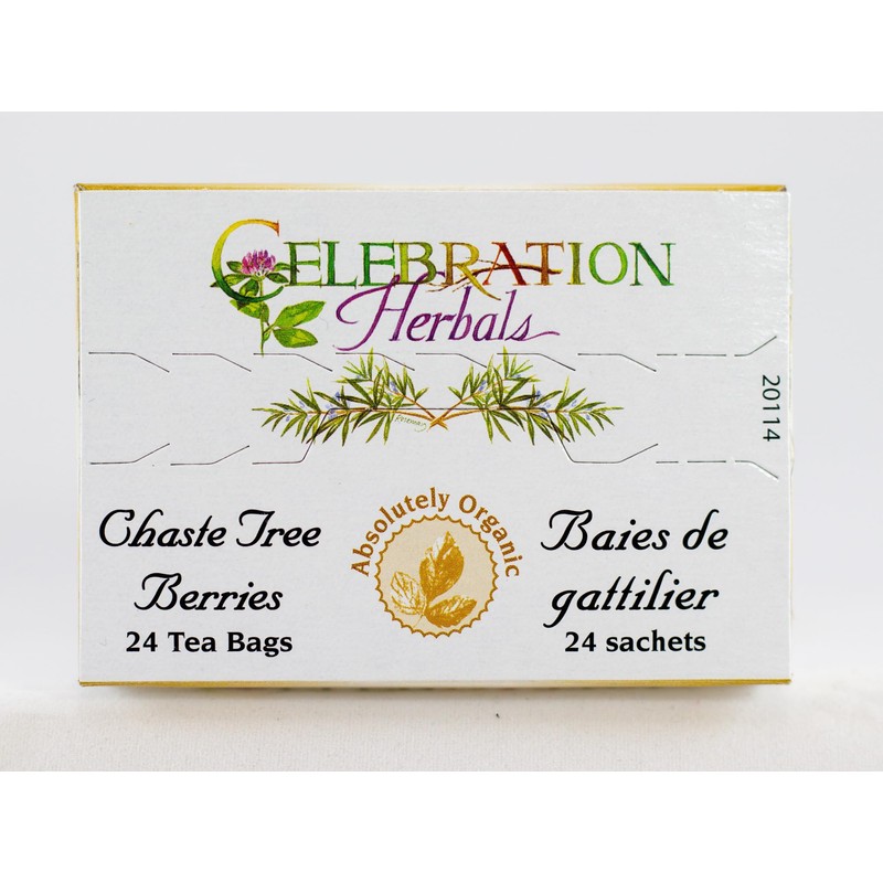 Celebration Herbals Organic Chaste Tree Berries Tea, 24 Bags