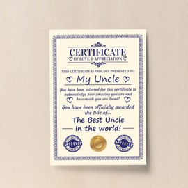 RED OCEAN Novelty Gift For Uncle Print Funny Humour Uncle Birthday Gift Thank You Gift For Him