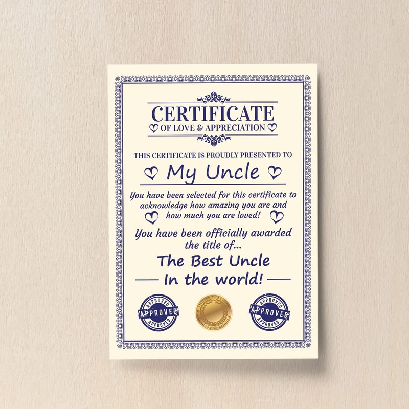 RED OCEAN Novelty Gift For Uncle Print Funny Humour Uncle