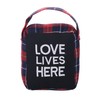 Elements Plaid Love Lives Here Weighted Fabric Door Stopper, Polyester