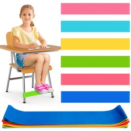 6 Pack Chair Bands for Kids with Fidgety Feet, ADHD Tools for Kids, ROOKEA Sensory Room Must Haves for Adhd Kids Fidget Chair Bands Autism Classroom Must Haves ADHD Tools for Classroom Home Chairs