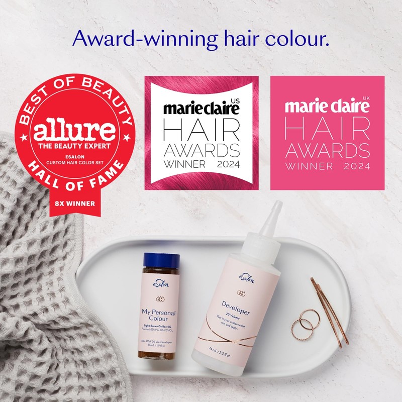 eSalon Permanent Hair Colour Set in Dark Blonde Intense Copper