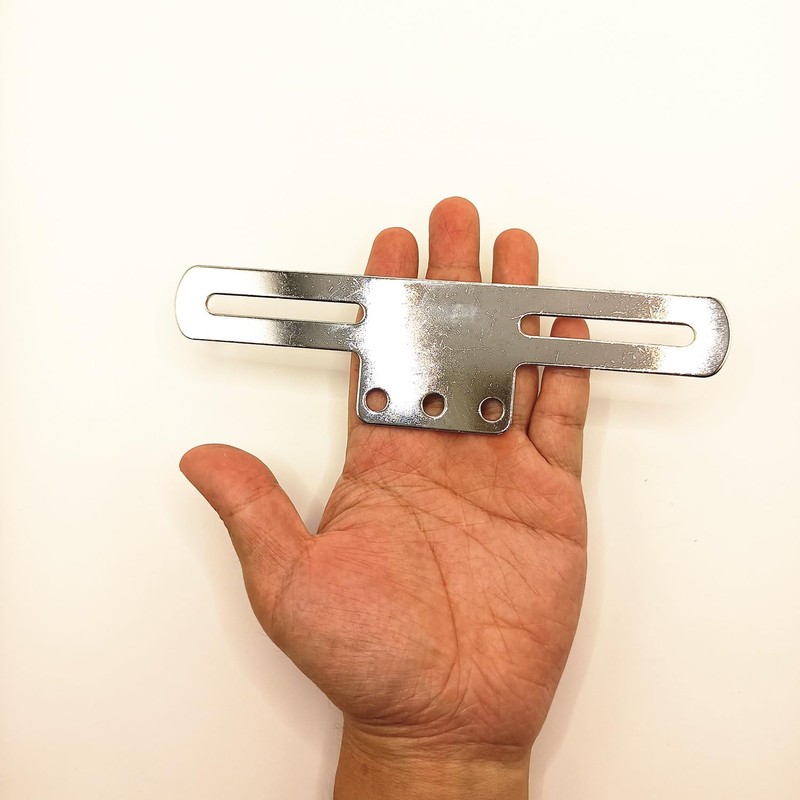 1Pcs Silver Metal Easy Installation Motorcycle License Plate Holder Frame,Universal