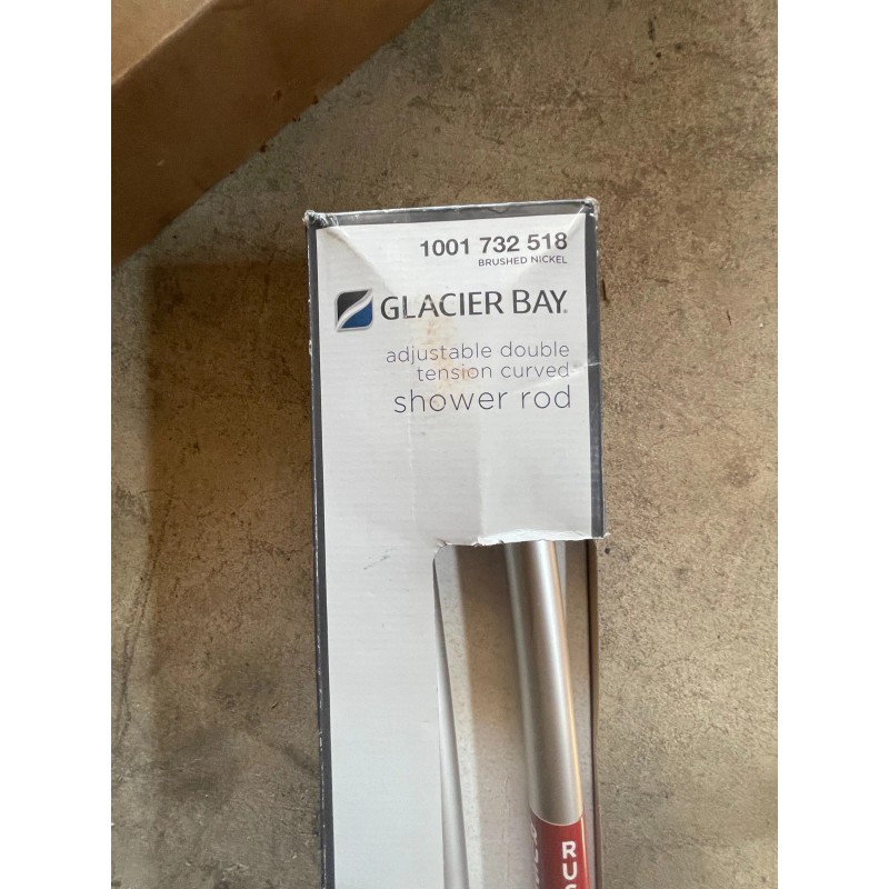 Glacier Bay #35644BNHD Adjustable Double Tension Curved Shower Rod in