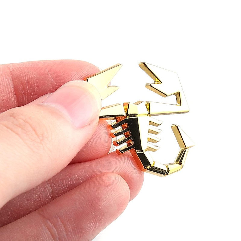2 Pieces Scorpion Emblem 3D Metal Badge Car Side Back