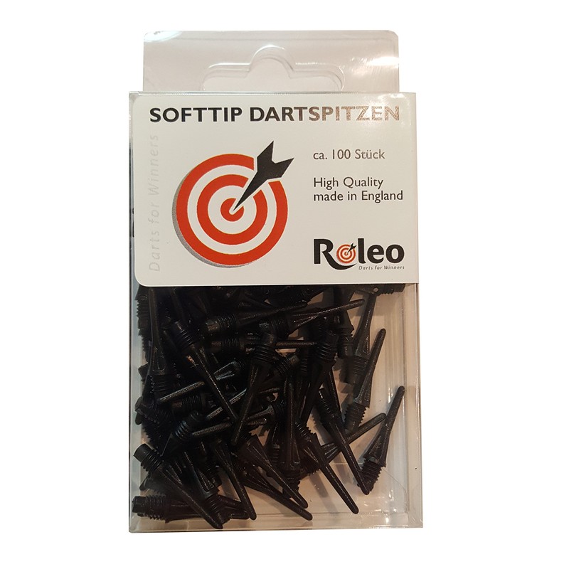 Soft Tip Dart Points Roleo – Pack of 100 Black