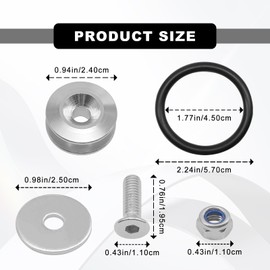 ZOKYUYS Car Bumper Fastener,Front Rear Taiss Bumper Quick Release Kit,Stainless Steel Fasteners Fasteners with Bolts,Nuts and Washers,Compatible with Car GM Bumper Quick Release Kit (Silver)