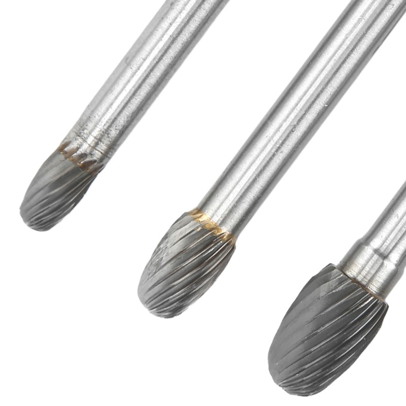Single Cut Carbide Rotary Burr File Set 6mm Shank Diameter