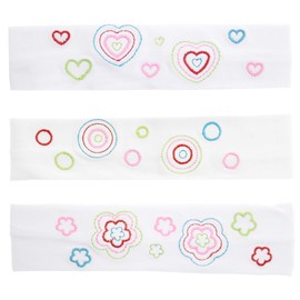 Zac's Alter Ego Set of 3 Baby/Kids Assorted Shapes Print Elasticated Lycra Fabric Kylie Headbands