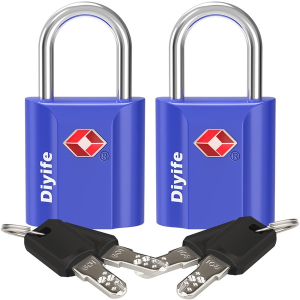 Diyife TSA Luggage Locks, [2 Pieces 4 Keys] Key Lock