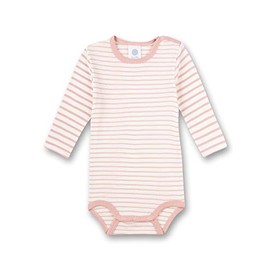 Sanetta Baby Girls' Striped Short Sleeve Bodysuit, pink