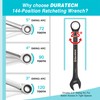DURATECH Ratcheting Combination Wrench Set, 144-P, Double-Stacked Pawls, 8-Piece, SAE,