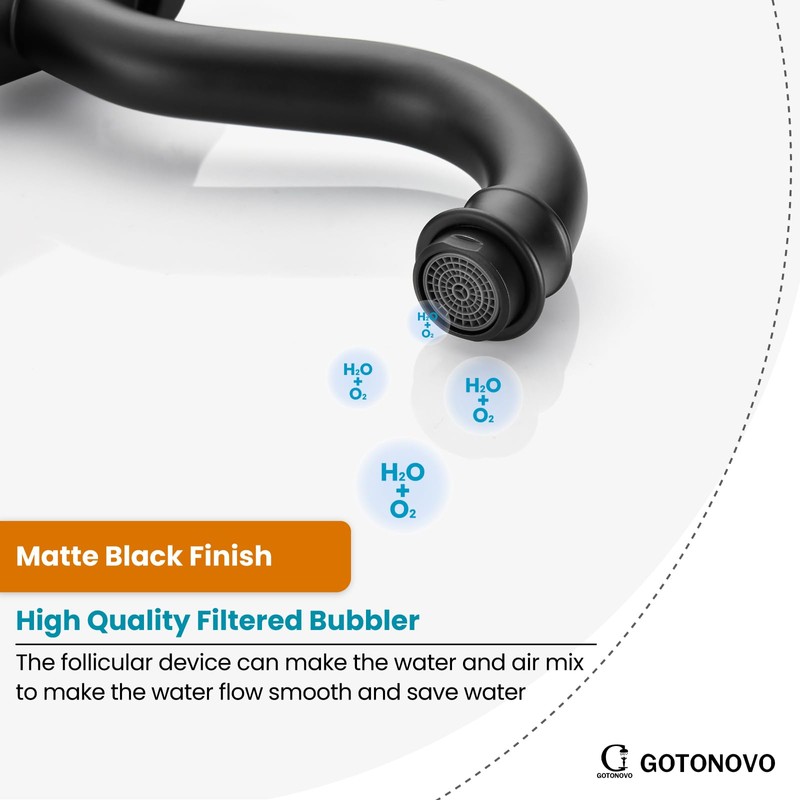 gotonovo Single Handle Vessel Sink Faucet 360° Swivel Bathroom Faucet
