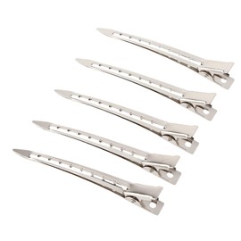 20 piezas de clips de pico de pato, 3.5 pulgadas de metal profesional pinzas de pelo de cocodrilo de cocodrilo para peinar y seccionar (plata)