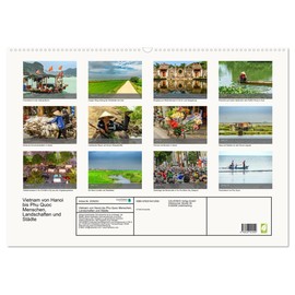 Vietnam von Hanoi bis Phu Quoc Menschen, Landschaften und Städte (Wandkalender 2026 DIN A2 quer), CALVENDO Monatskalender: Das Leben in Vietnam authentisch dokumentiert (CALVENDO Orte)