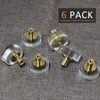 Uenhoy 6 Pack Glass Crystal Cabinet Knobs Round Drawer Knob