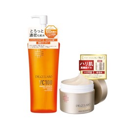 Dr. Ci Labo VC 100 Essence Lotion EX V 9.0 fl oz (285 ml) Aqua Collagen Gel Enrich Lift EX a 7.1 oz (200 g) Set (Vitamin C Lotion, Pore Tightening, Highly Moisturizing, Dryness, Sensitive, Pore