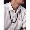 Bandmax Mens 9MM Chunky Chain Necklace 24 Inches Black Miami
