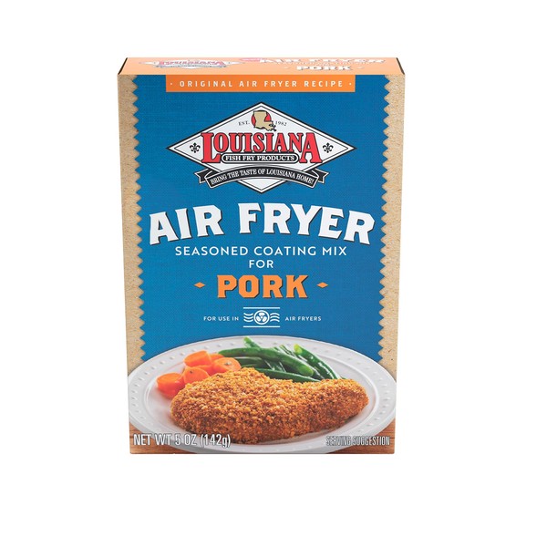 Louisiana Fish Fry Products Air Fry Pork Coating Mix, 5 Oz, Pack of 6