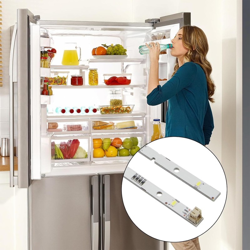 Pack of 4 LED Light Strips for Rongsheng/Hisense Refrigerator, Light