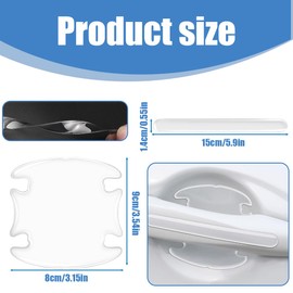 IKOPFLN Pack of 8 Car Doors Protect Car Door Edge Protection Car Door Handle Protective Film Set Universal Car Door Handles Scratch Protection Sticker Car Door Handles Sticker, b