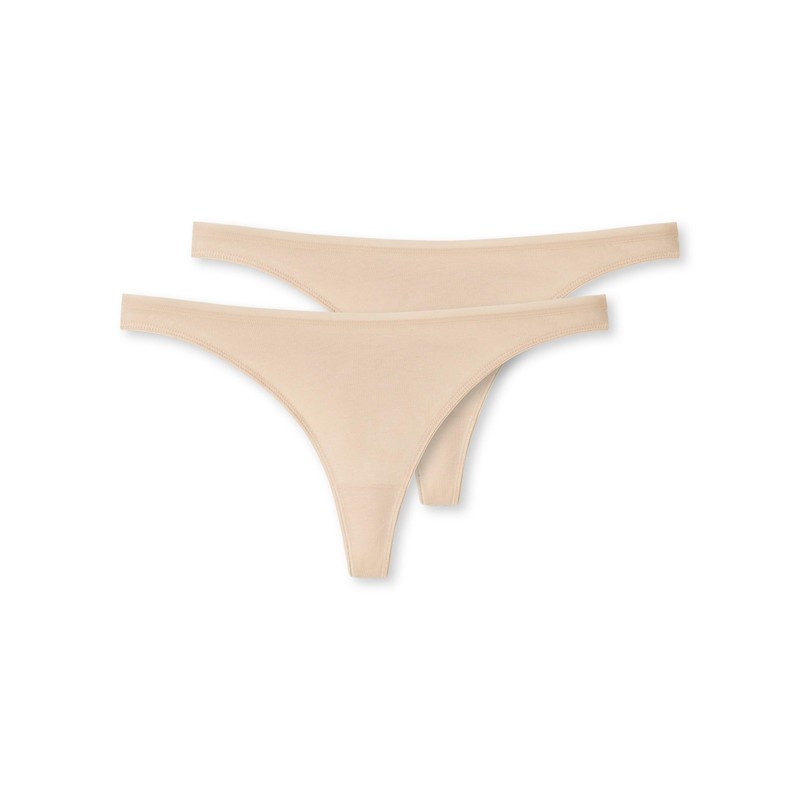 Schiesser Women's 2 Pack String Organic Cotton - 95/5 Organic,