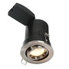 Shield Plus Modern Satin Silver Fire Rated GU10 Dimmable Adjustable