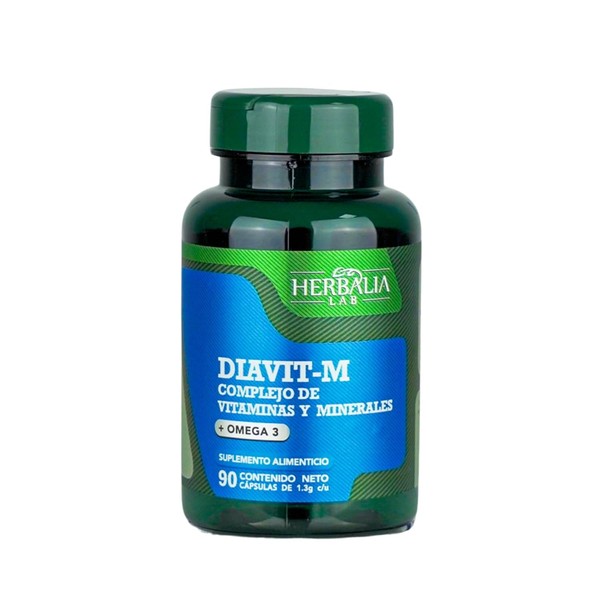 Multivitamnico Diavit-M - Especializado con Omega 3, Complejo B y