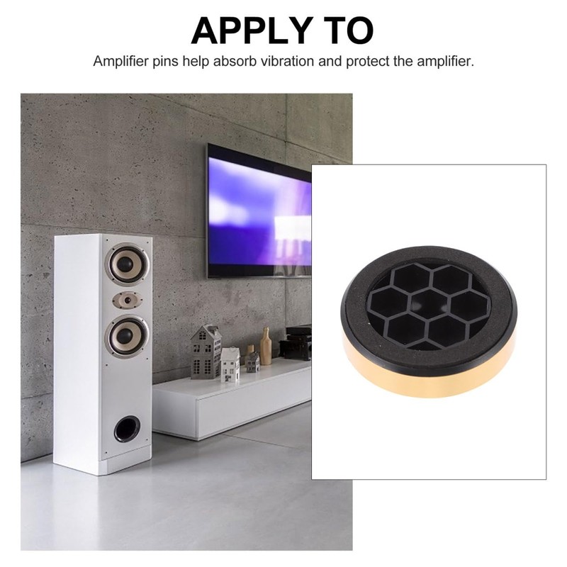 Ciieeo 12pcs 57x13mm Amplifier Foot Pad Anti-Vibration Stand Insulator Speaker