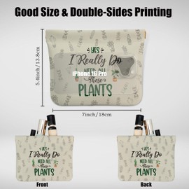 Funny Plant Lover Gifts Makeup Bag, Succulent Cactus Leather Travel Makeup Pouch Cosmetic bags for Women, Cool Gifts for Crazy Plant Lady, Birthday Gifts for Best Friend Woman, Small Cosmetic bag