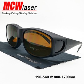 Laser Safty Protective Goggles Glasses for 355nm 532nm 808nm 980nm 1064nm (190-540 & 800-1700nm) Absorption Type Eyewear for Myopia EP-1