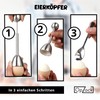 OpZack 1 x premium egg topper made of high-quality stainless