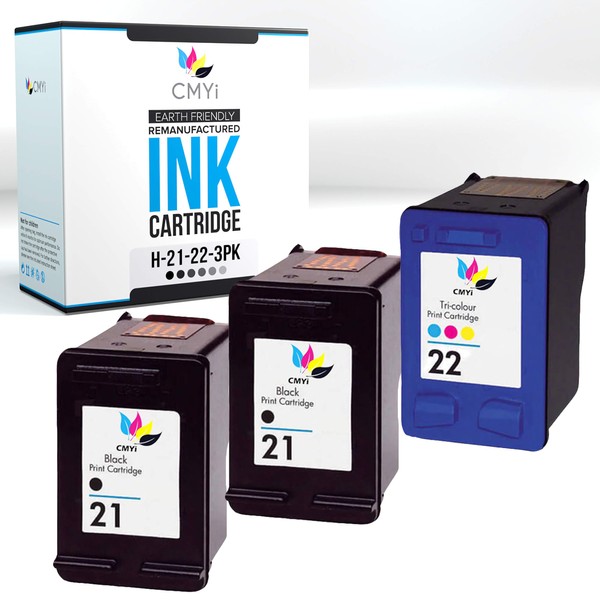 CMYi 21 22 Replacement Combo Pack Ink Cartridges for HP