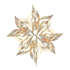 Ursus 34535500 – Paper Star Ornament 4 for 4 Stars, Size: 40 x 40 cm gold