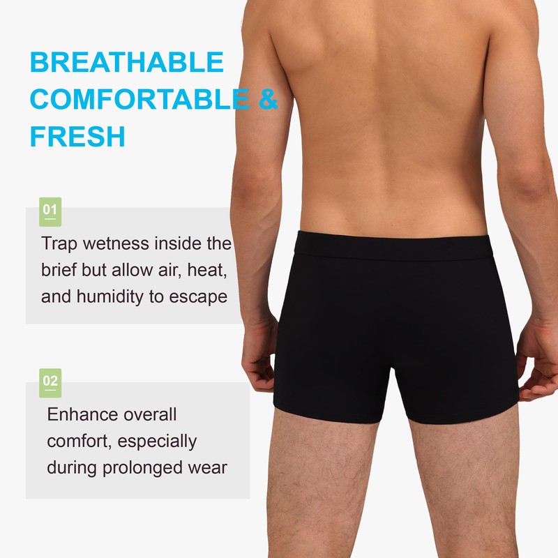 IRISMORII Incontinence Underwear for Men Washable Urinary Leak Proof Absorbent
