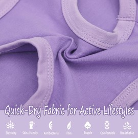 Paiaite Dog Clothes Fashionable Sleeveless Pet Vest: 'Little Miss Sassy' Printed Cotton Dog Shirt, Ideal for Small, Medium, and Large Breeds, Ensuring Comfort and Breathability Purple M