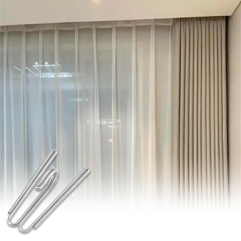 50 Pieces Metal Curtain Hooks – Pleat Hook Pins for