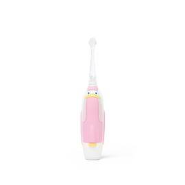 SuperMouth Turbo Twins Sonic Toothbrush – Battery-Powered, Soft Bristles, Flashlight to See Kids’ Mouth, Soothes Teething & Cleans Teeth for Ages 0-36 Months, Augmented Reality Sticker Included