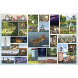 Yanoman 10-1488 Jigsaw Puzzle Moomin Valley 1000 Piece Jigsaw Puzzle (19.7 x 29.5 inches (50 x 75 cm), Glue Included, Spatula, Peace Request Postcard, Service Card Included, Jigsaw Puzzle Tricets