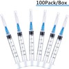 100 Pack 3ml 23Ga Lab Syringe Tools with Measurement, Individually