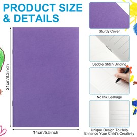 MotiMind 12 Pcs Blank Books for Kids to Write Stories Bulk Small Notebooks Journals Colorful Soft Cover Notebooks for Drawing Students Gifts for Christmas End of The Year 5.5''x 8.3''