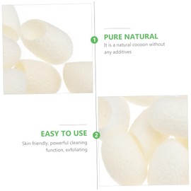 Healvian 100pcs Skin Care Scrub Mitts Natural Silk Balls for Exfoliation Blackhead Removal and Face Cleaning