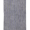 Men's Drawstring Wash Bag - Navy/White Striped Denim