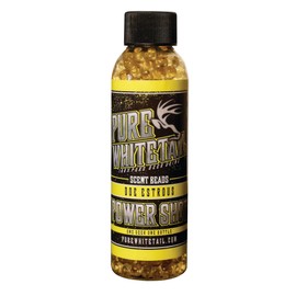Pure Whitetail | Power Shot Estrous Doe Scent | Time Releasing Scent Beads | Fresh 100% Pure Estrous Urine from One Doe in Heat | Mock Scrape Scent | 4 oz Bottle