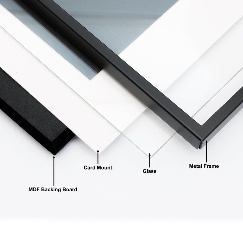 Hampton Frames MADRID Narrow Profile Photo Frame Matt Black Hinged