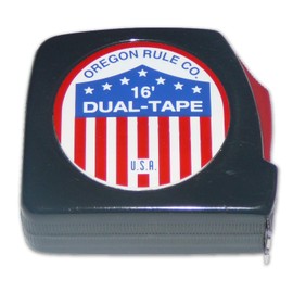 Oregon Rule Co. Measuring Tape – 3/4 Inch Wide X 16 Foot Long – Dual Directional – Power Return – Fractional – 1/16” Grads