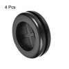 sourcing map Pack of 4 Rubber Grommets Round Double Sided