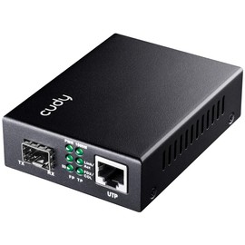 Cudy MC220 Gigabit SFP to RJ45 Fiber Media Converter, Fiber to Ethernet Converter, Plug and Play, Metal Casing, Versatile Compatibility, Auto-Negotiation