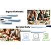 EXZACT Cutlery Set Coloured 16pcs Stainless Steel, Silverware with Coloured
